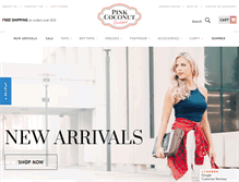 Tablet Screenshot of pinkcoconutboutique.com
